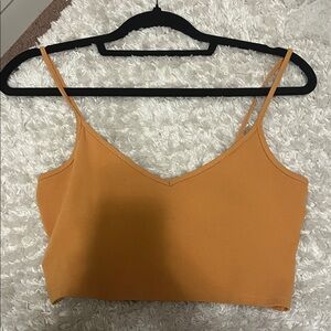 Aritzia double lined Women's Orange Spaghetti Strap Top
